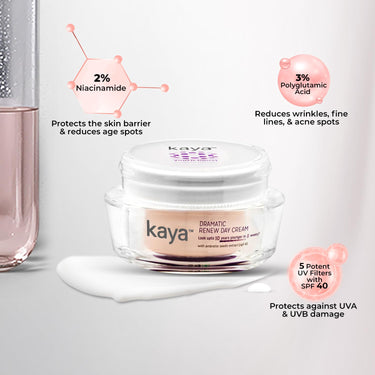Kaya Clinic Dramatic Renew Day Cream, 50g Anti-Ageing Day Cream, Reduces Fine Lines, Wrinkles & Age Spots, Stimulates Collagen Production for All Skin Types